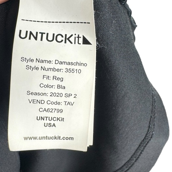 UNTUCKit Men's Black Wrinkle-Free Damaschino Polo Shirt‎ Size L - Picture 8 of 16